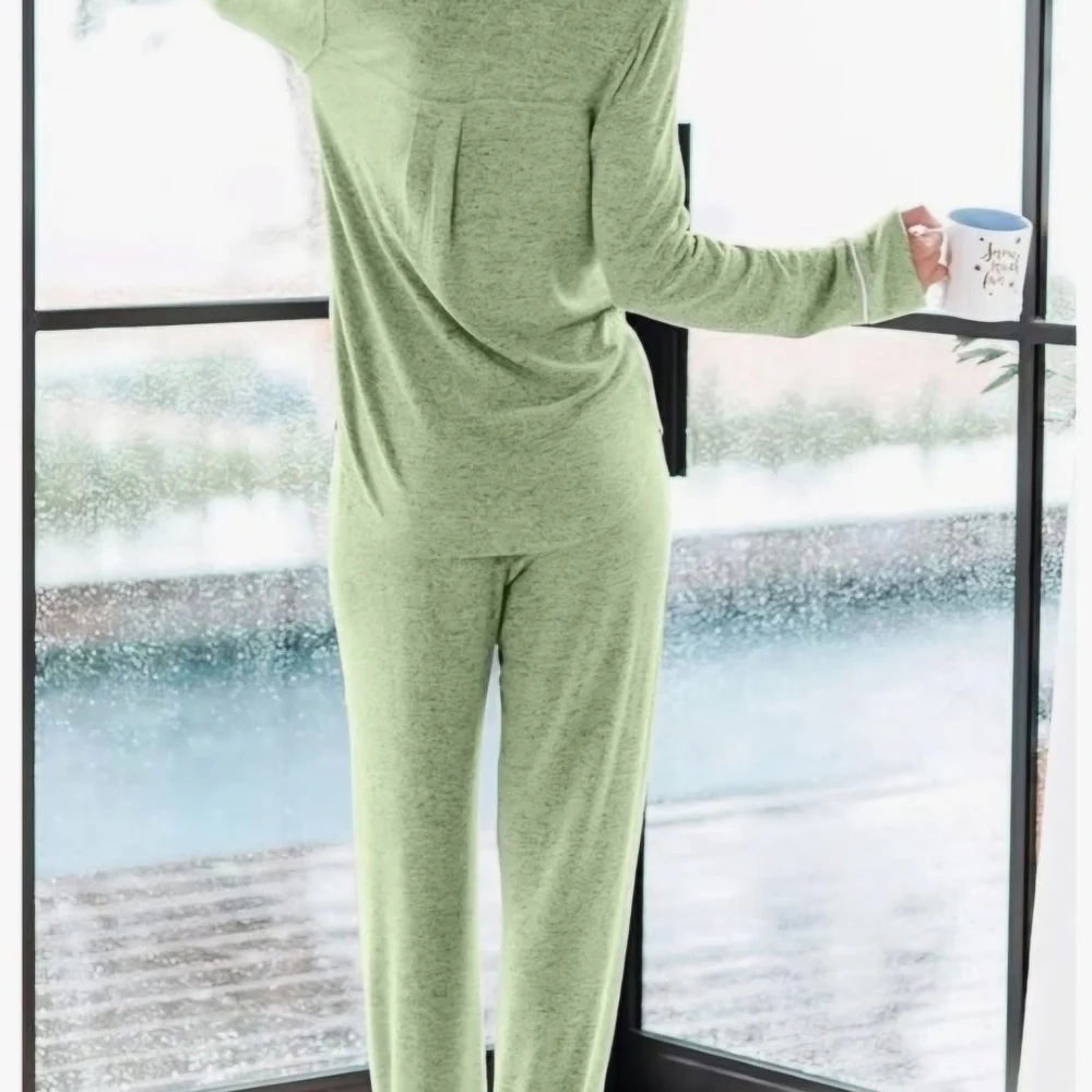 Aamikast Women's Pajama Sets Long Sleeve Button Down Sleepwear Nightwear Soft Pj - Picture 3 of 5